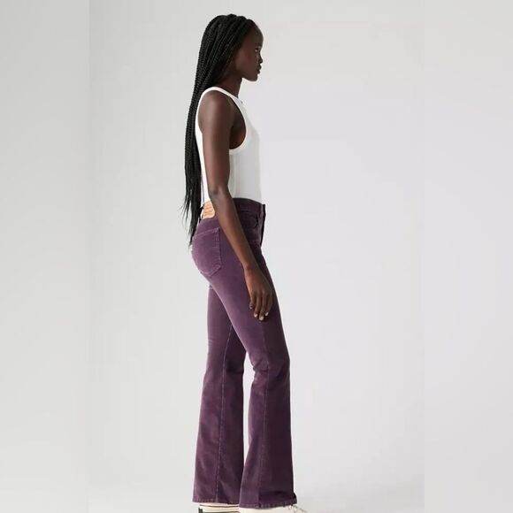 LEVI’S corduroy 70’s high flare jeans in purple NWT 30 - Picture 1 of 9